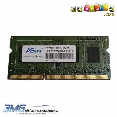 ASint DDR3 1GB 1333Mhz Notebook Ram (2.El Ürün)