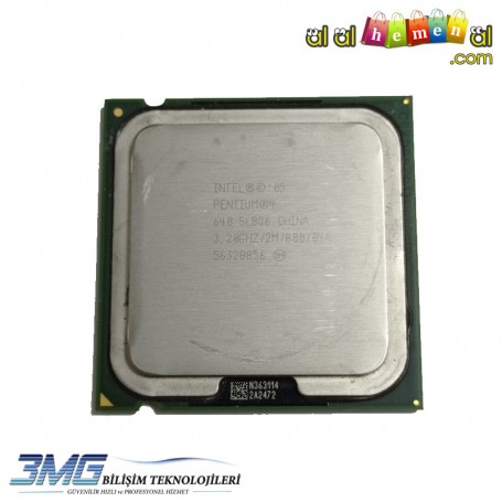 Intel® Pentium® 4 İşlemci 640 HT Teknolojisi desteği 2M Önbellek, 3.20 GHz, 800 MHz FSB (2.El Ürün)