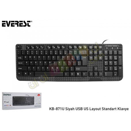Everest KB-871U Black Standart Q Klavye