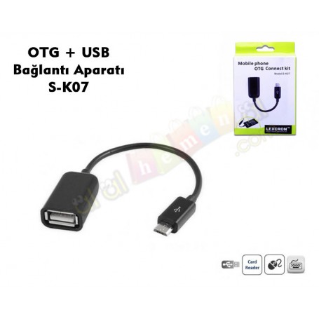 Mikro USB (OTG) + USB Çevirici (Android to USB)