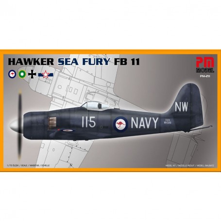 PM Model Hawker Sea Fury FB-11 1:72 Maket